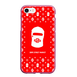 Чехол iPhone 7/8 матовый Узор Red Dope Ski Mask Dope Street Market