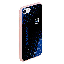 Чехол iPhone 7/8 матовый Volvo - Вольво Sport соты, цвет: 3D-светло-розовый — фото 2