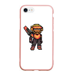 Чехол iPhone 7/8 матовый Apex Legends Valkyrie Pixel art, цвет: 3D-светло-розовый