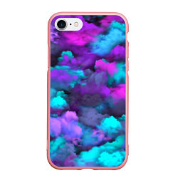 Чехол iPhone 7/8 матовый Неоновые тучи, цвет: 3D-баблгам