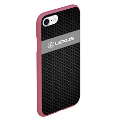 Чехол iPhone 7/8 матовый Lexus соты, цвет: 3D-малиновый — фото 2