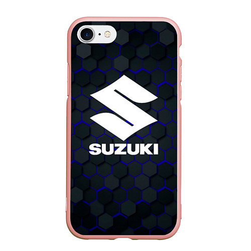 Чехол iPhone 7/8 матовый SUZUKI 3D плиты / 3D-Светло-розовый – фото 1