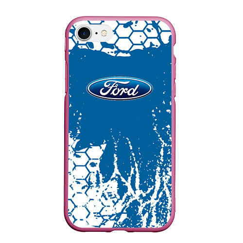 Чехол iPhone 7/8 матовый Ford форд / 3D-Малиновый – фото 1