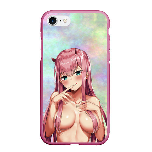 Чехол iPhone 7/8 матовый Darling In The FranXX Dreamy 002 / 3D-Малиновый – фото 1