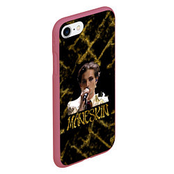 Чехол iPhone 7/8 матовый Maneskin Coraline Sanremo gold edition, цвет: 3D-малиновый — фото 2