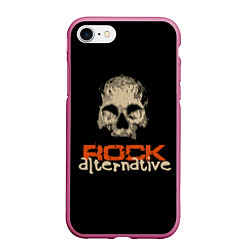 Чехол iPhone 7/8 матовый ROCK ALTERNATIVE, цвет: 3D-малиновый