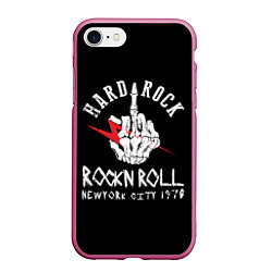 Чехол iPhone 7/8 матовый ROCKNROLL Hard Rock, цвет: 3D-малиновый