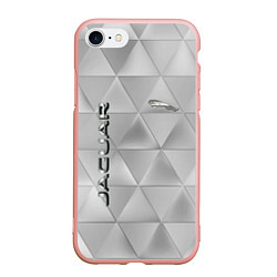 Чехол iPhone 7/8 матовый JAGUR геометрические фигуры, цвет: 3D-светло-розовый