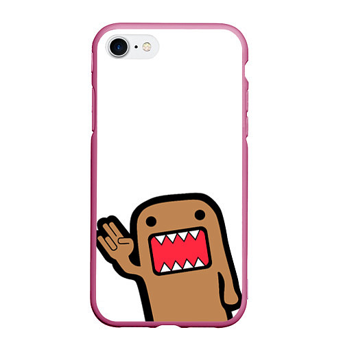 Чехол iPhone 7/8 матовый Domo-Kun / 3D-Малиновый – фото 1