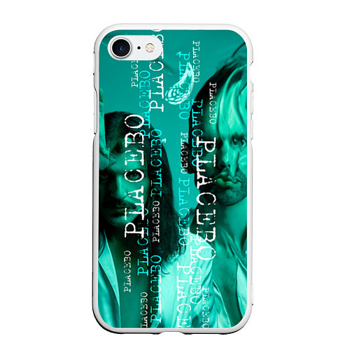 Чехол iPhone 7/8 матовый Placebo - turquoise / 3D-Белый – фото 1