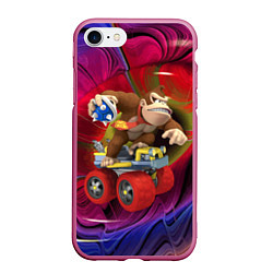 Чехол iPhone 7/8 матовый Mario Donkey Kong Nintendo Video Game, цвет: 3D-малиновый