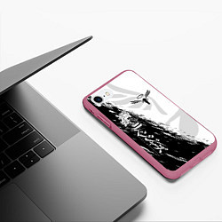 Чехол iPhone 7/8 матовый WALHALLA TEAM LOGO BLACK ТОКИЙСКИЕ МСТИТЕЛИ, цвет: 3D-малиновый — фото 2