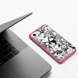 Чехол iPhone 7/8 матовый Manga Ahegao 2 0, цвет: 3D-малиновый — фото 2