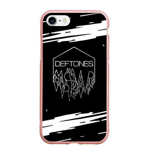 Чехол iPhone 7/8 матовый Deftones / 3D-Светло-розовый – фото 1