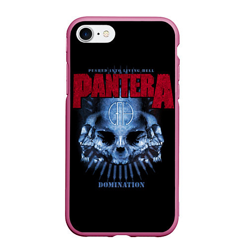 Чехол iPhone 7/8 матовый Pantera Domination / 3D-Малиновый – фото 1