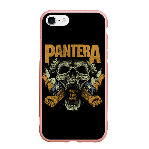 Чехол iPhone 7/8 матовый PANTERA Mouth For War / 3D-Светло-розовый – фото 1