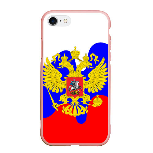 Чехол iPhone 7/8 матовый Герб россии герб / 3D-Светло-розовый – фото 1