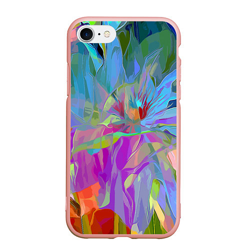 Чехол iPhone 7/8 матовый Abstract color pattern Summer 2022 / 3D-Светло-розовый – фото 1