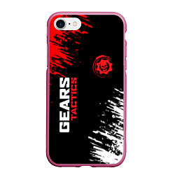 Чехол iPhone 7/8 матовый Gears tactics gears of war, цвет: 3D-малиновый