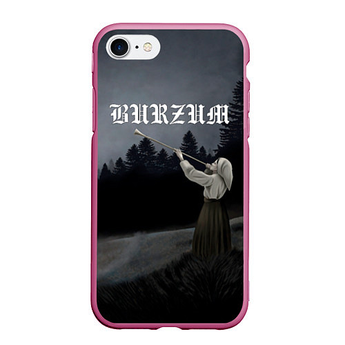 Чехол iPhone 7/8 матовый Burzum - Filosofem / 3D-Малиновый – фото 1
