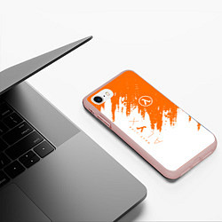 Чехол iPhone 7/8 матовый Half-life texture, цвет: 3D-светло-розовый — фото 2