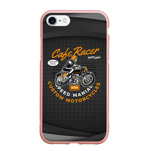 Чехол iPhone 7/8 матовый Moto Sport / 3D-Светло-розовый – фото 1