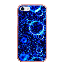 Чехол iPhone 7/8 матовый Пузыри воздуха в воде Pattern, цвет: 3D-светло-розовый