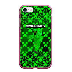 Чехол iPhone 7/8 матовый Minecraft КРИПЕРЫ