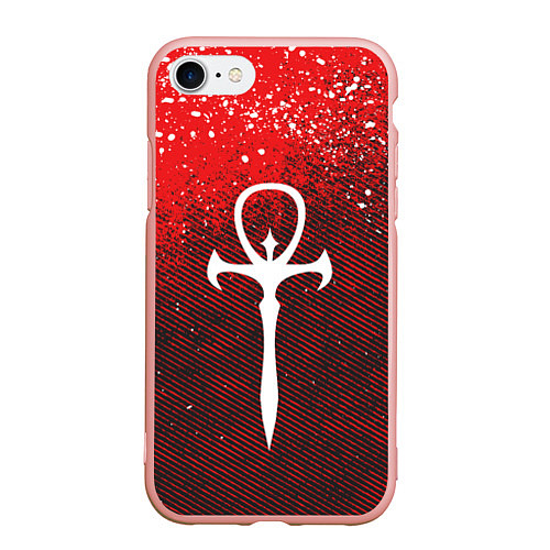 Чехол iPhone 7/8 матовый The Masquerade Bloodhunt Emblem / 3D-Светло-розовый – фото 1