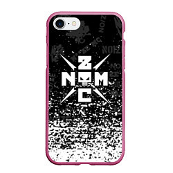 Чехол iPhone 7/8 матовый Noize mc брызги, цвет: 3D-малиновый