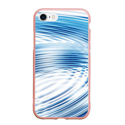 Чехол iPhone 7/8 матовый Круги на воде Океан Wave, цвет: 3D-светло-розовый