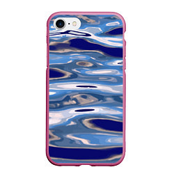 Чехол iPhone 7/8 матовый Волна Тихий океан, цвет: 3D-малиновый
