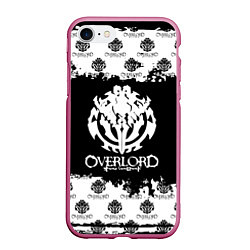 Чехол iPhone 7/8 матовый Overlord паттерн, цвет: 3D-малиновый