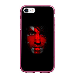 Чехол iPhone 7/8 матовый Red Hot Chili Peppers солист группы лицо, цвет: 3D-малиновый