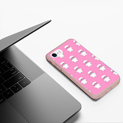 Чехол iPhone 7/8 матовый ЛАЛАФАНФАН на розовом фоне, цвет: 3D-светло-розовый — фото 2