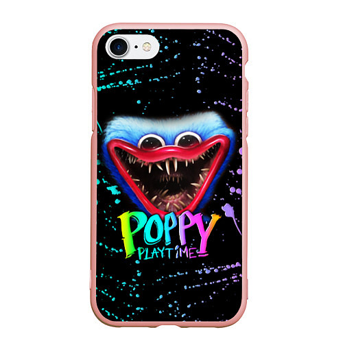 Чехол iPhone 7/8 матовый POPPY PLAYTIME HAGGY WAGGY - ПОППИ ПЛЕЙТАЙМ краска / 3D-Светло-розовый – фото 1