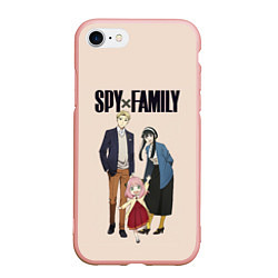Чехол iPhone 7/8 матовый Spy x Family Семья шпиона, цвет: 3D-светло-розовый