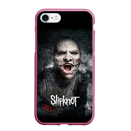 Чехол iPhone 7/8 матовый Slipknot - The Gray Chapter - Corey Taylor / 3D-Малиновый – фото 1