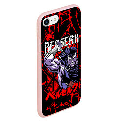 Чехол iPhone 7/8 матовый БЕРСЕРК BERSERK GUTS, цвет: 3D-светло-розовый — фото 2