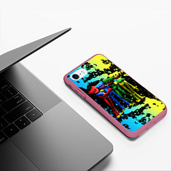 Чехол iPhone 7/8 матовый POPPY PLAYTIME Mini Huggies, цвет: 3D-малиновый — фото 2