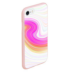 Чехол iPhone 7/8 матовый Abstract gradient lines, цвет: 3D-светло-розовый — фото 2