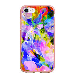 Чехол iPhone 7/8 матовый Красочный цветочный узор Весна - Лето 2023 Colorfu, цвет: 3D-светло-розовый