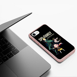 Чехол iPhone 7/8 матовый SPY FAMILY Семья Шпиона, персонажи, цвет: 3D-светло-розовый — фото 2