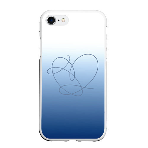 Чехол iPhone 7/8 матовый Сердце love yourself / 3D-Белый – фото 1