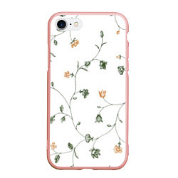 Чехол iPhone 7/8 матовый Весенний вьюн, цвет: 3D-светло-розовый