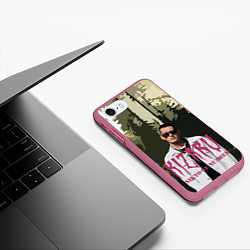 Чехол iPhone 7/8 матовый KIZARU Nikto Ne Nuzhen, цвет: 3D-малиновый — фото 2