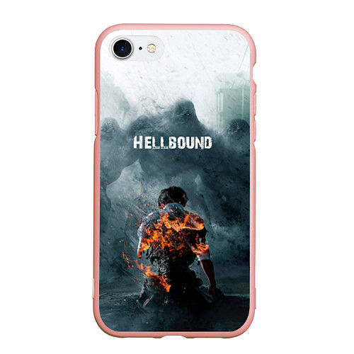 Чехол iPhone 7/8 матовый Зов ада - hellbound / 3D-Светло-розовый – фото 1