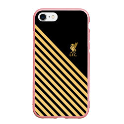 Чехол iPhone 7/8 матовый Liverpool ливерпуль полосы, цвет: 3D-баблгам