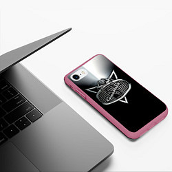Чехол iPhone 7/8 матовый Comeblack - Scorpions, цвет: 3D-малиновый — фото 2