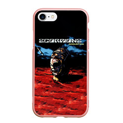Чехол iPhone 7/8 матовый Acoustica - Scorpions, цвет: 3D-светло-розовый